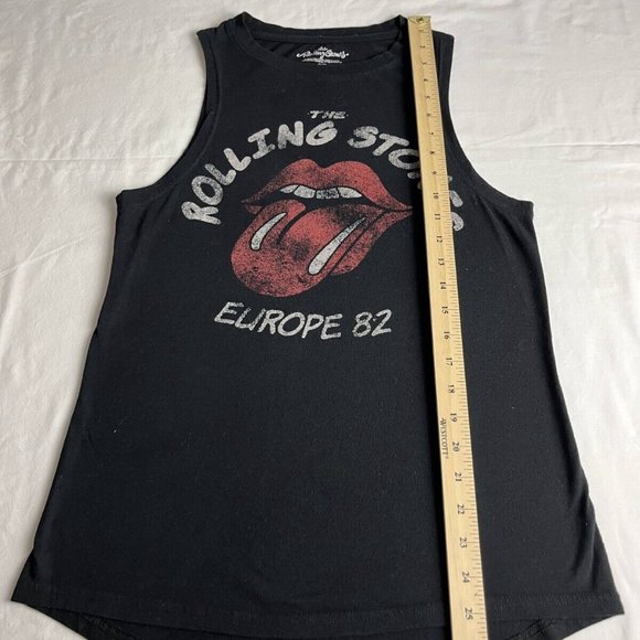 The Rolling Stones Tank Top Women's Size S Black Cotton Blend Europe 82 Graphic - Picture 5 of 7